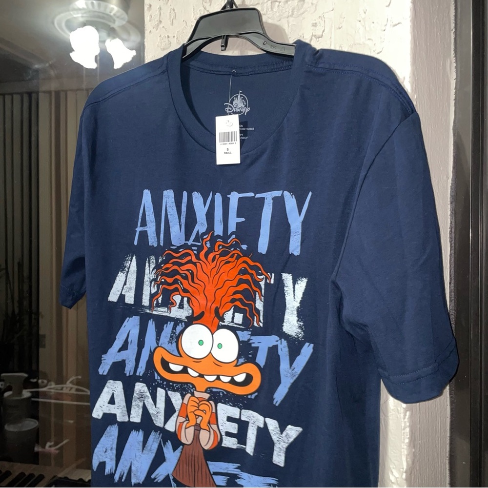 UNISEX Disney Navy Anxiety Graphic Tee - Picture 4 of 6